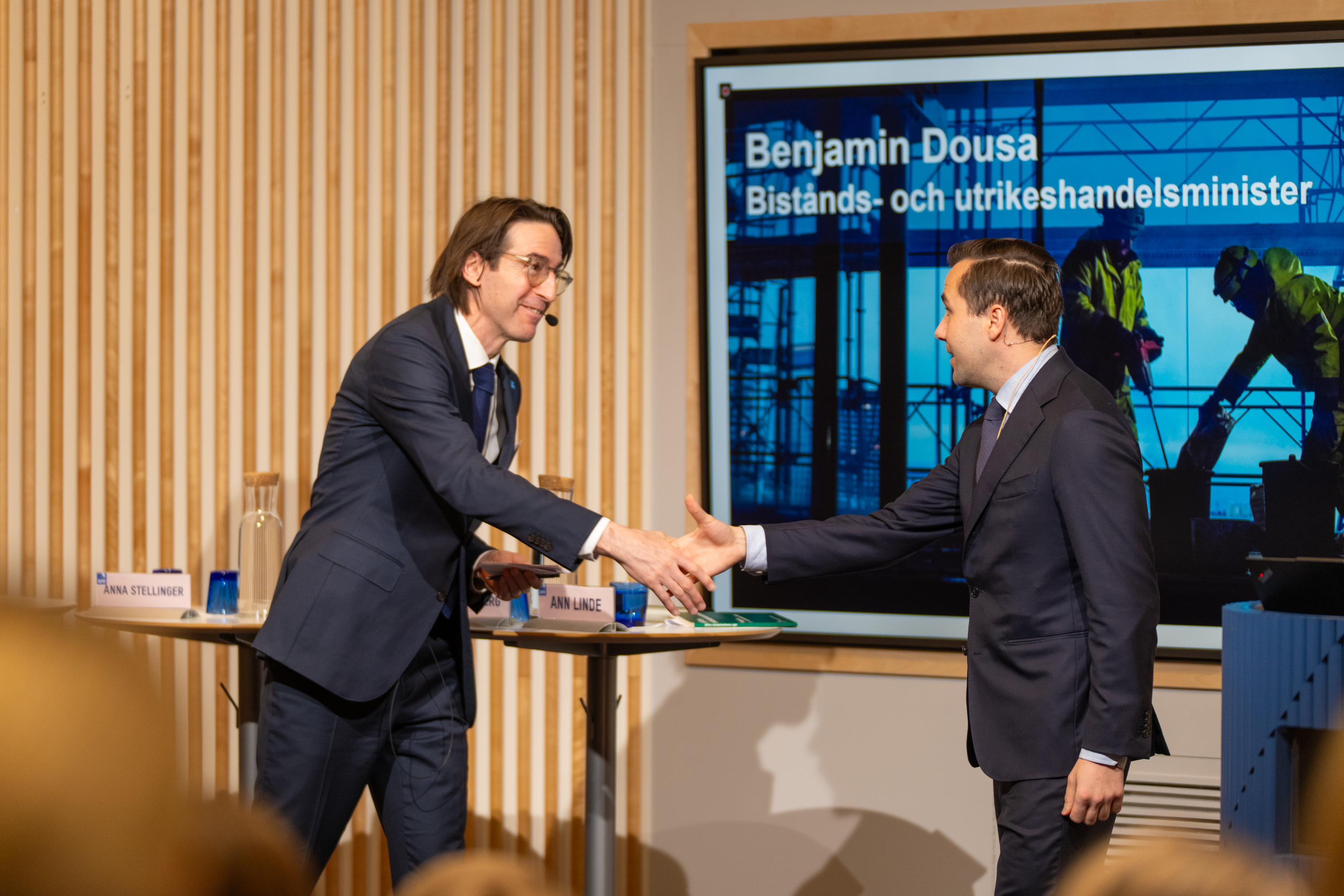 Tomas Flodén och Benjamin Dousa på scen