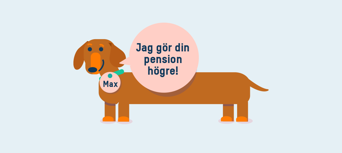 Tax med texten Jag gör din pension högre på halsbandet