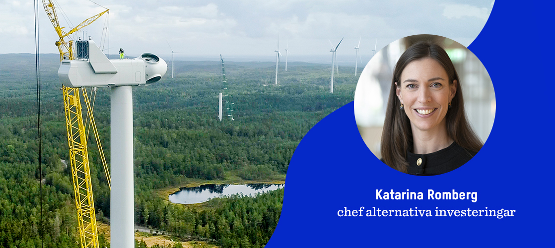 Katarina Romberg, chef för Ansvarsfulla investeringar på AMF, som har hand om investeringen i Stena Renewable (vindkraft) 
