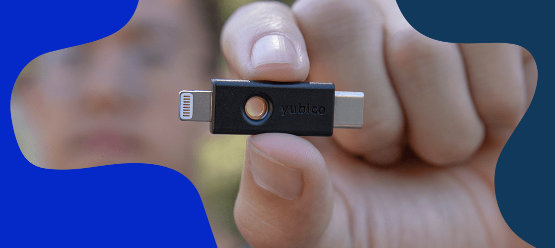 Bild på en YubiKey